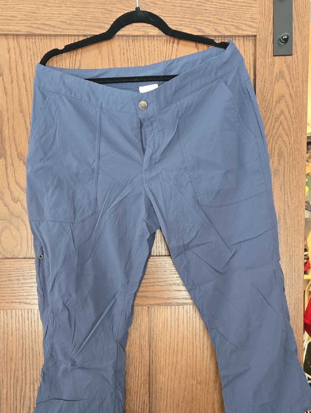 Women's Blue Pull-On Capris - Lightweight Travel Comfort